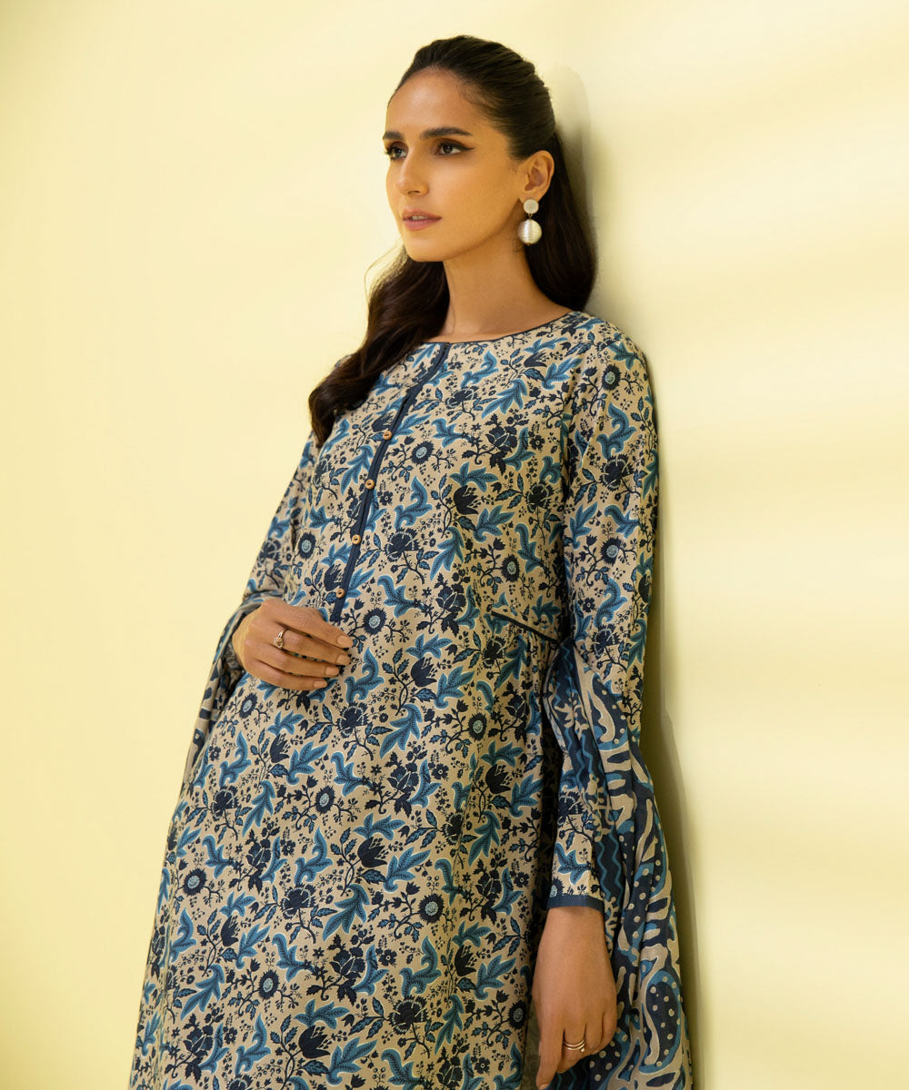 3 PIECE - PRINTED LAWN SUIT