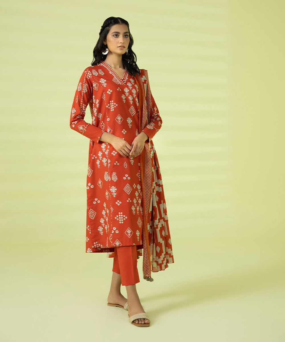3 PIECE - PRINTED LAWN SUIT