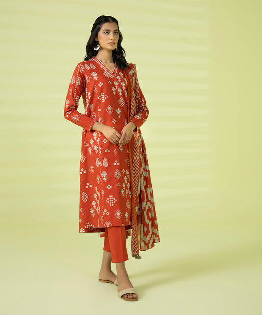 3 PIECE - PRINTED LAWN SUIT