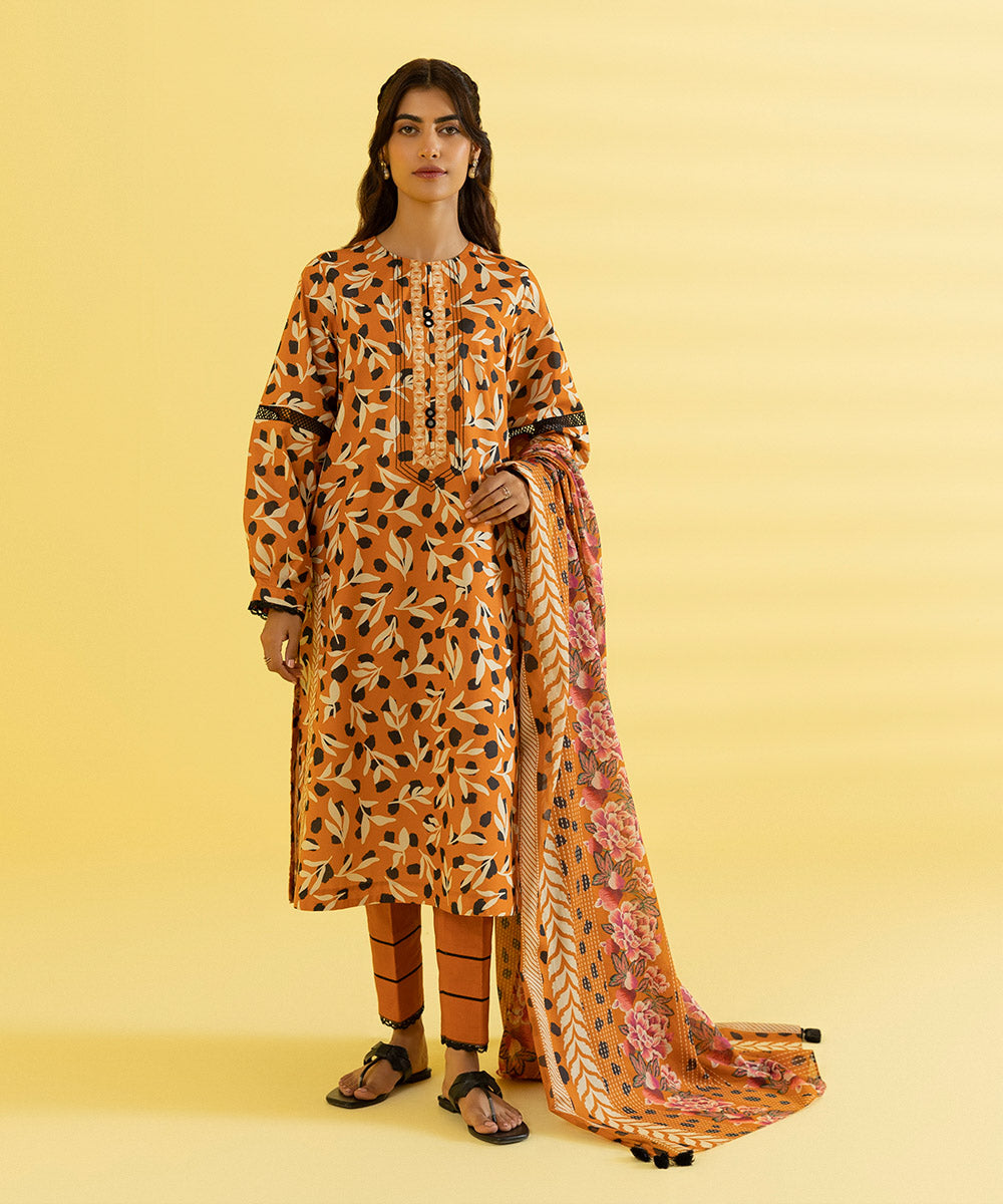 3 PIECE - PRINTED LAWN SUIT