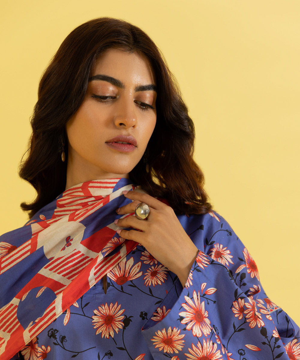 3 PIECE - PRINTED LAWN SUIT