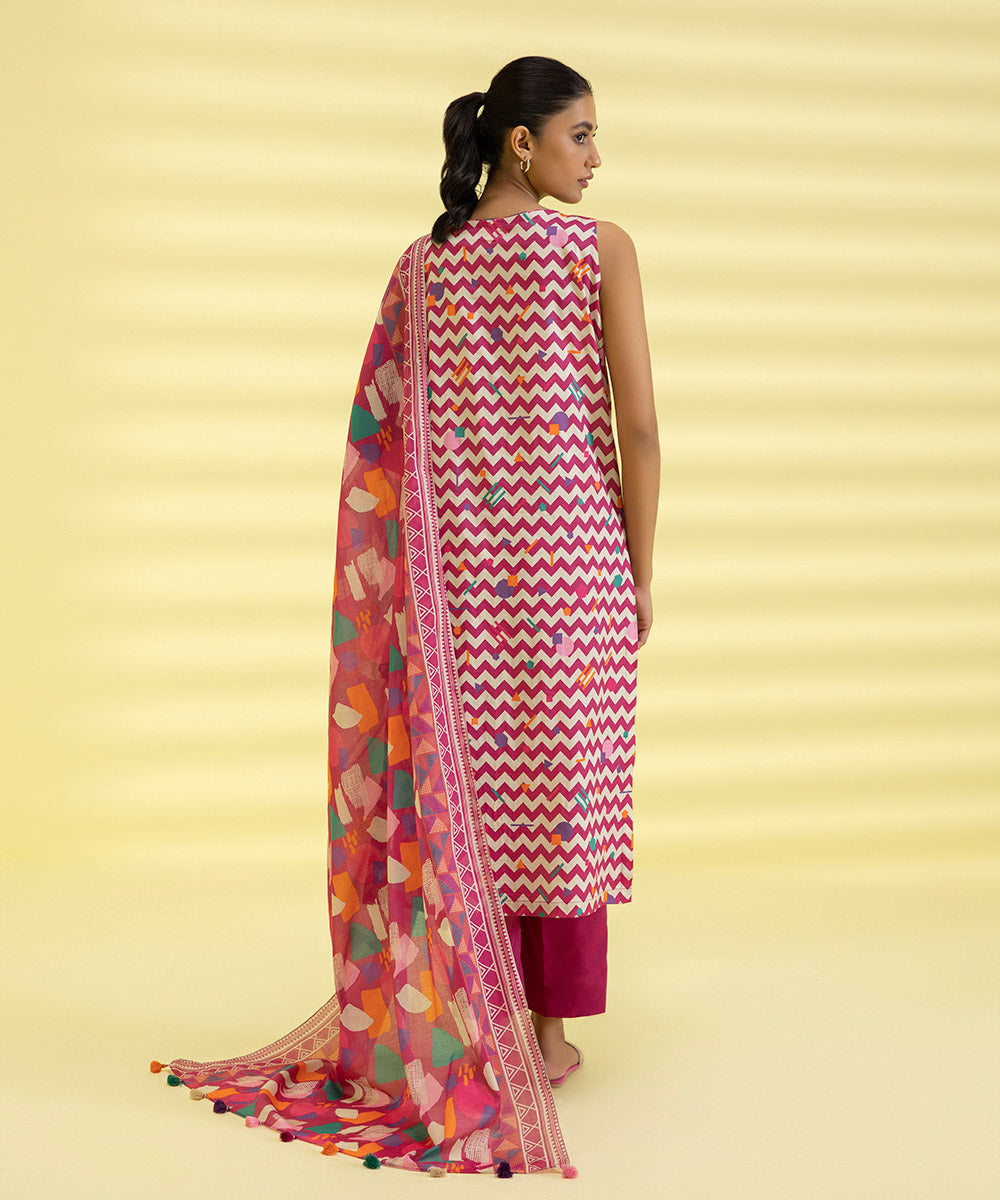 3 PIECE - PRINTED LAWN SUIT