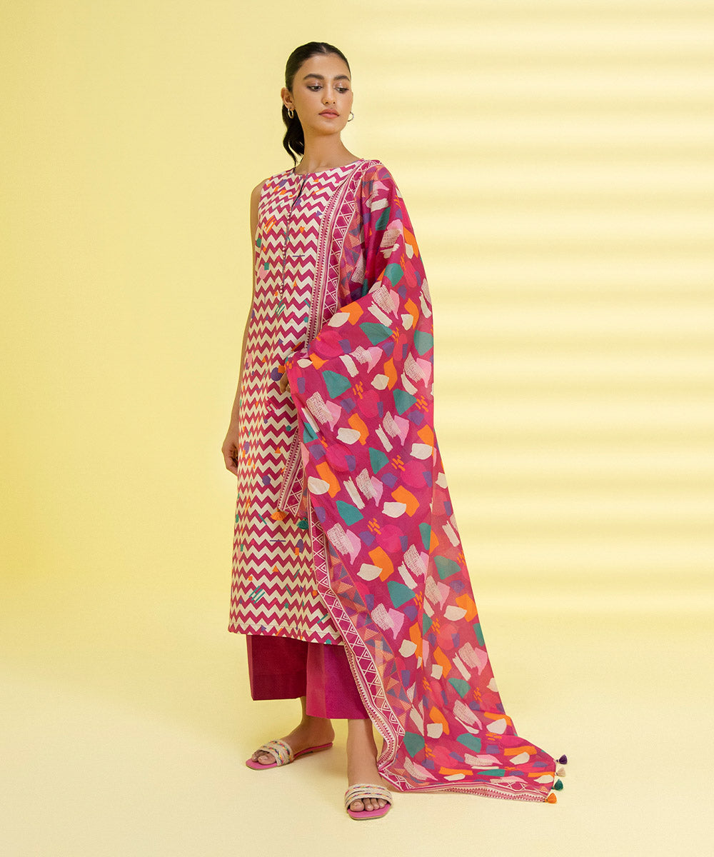 3 PIECE - PRINTED LAWN SUIT