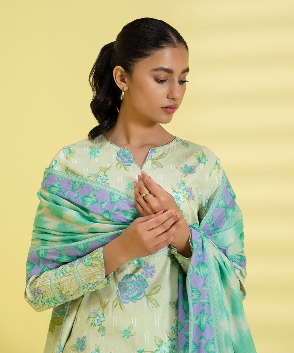 3 PIECE - PRINTED LAWN SUIT