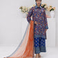 3PC Unstitched Printed Lawn Silk Suit (ASI078)