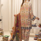 3PC Unstitched Printed Lawn Silk Suit (ASI014)