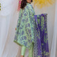 3PC Unstitched Printed Lawn Silk Suit