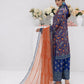 3PC Unstitched Printed Lawn Silk Suit (ASI078)