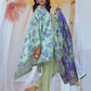 3PC Unstitched Printed Lawn Silk Suit