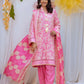3PC Unstitched Printed Lawn Silk Suit