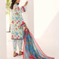 3PC Unstitched Printed Lawn Silk Suit (ASI091)