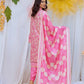 3PC Unstitched Printed Lawn Silk Suit