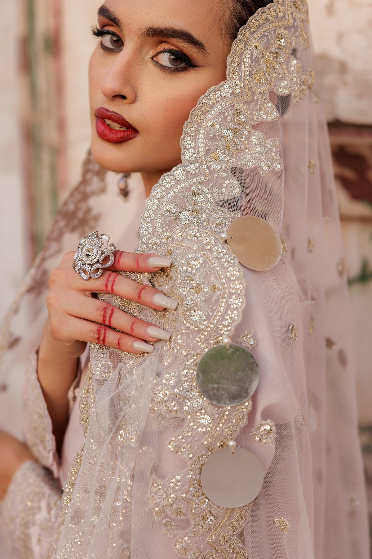 3-PC Embroidered Raw-Silk Suit CMA-5-045