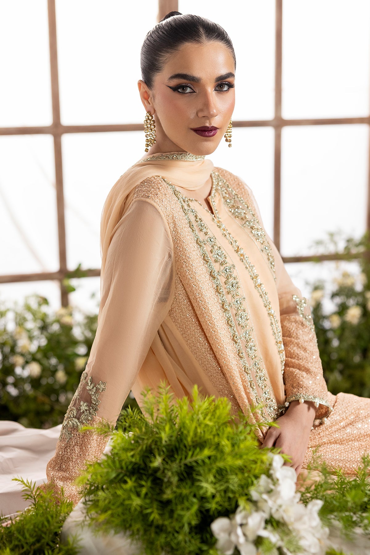 3-PC Embroidered Chiffon Suit CMA-5-099
