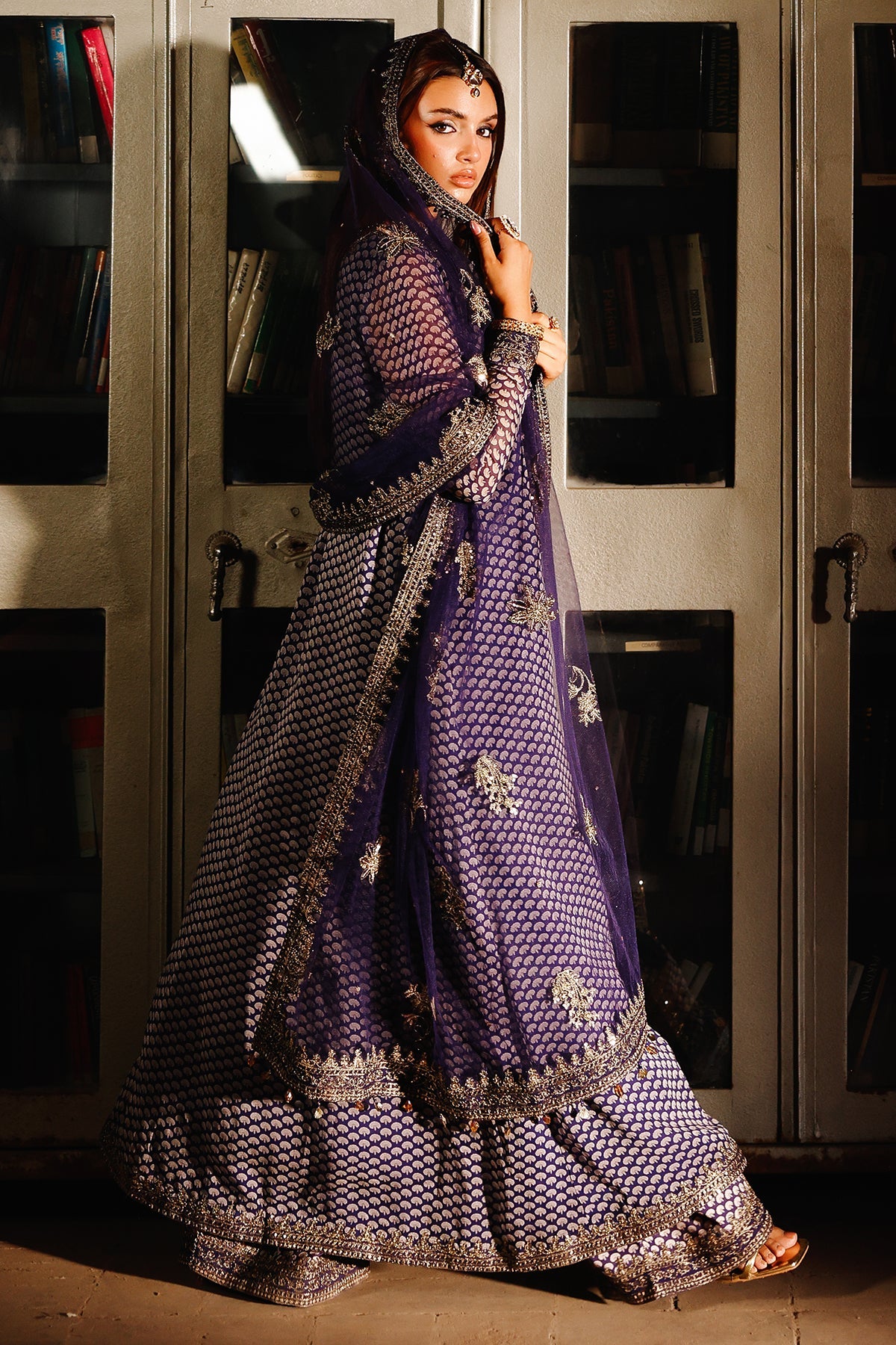 3-PC Embroidered Chiffon Suit CMA-5-135