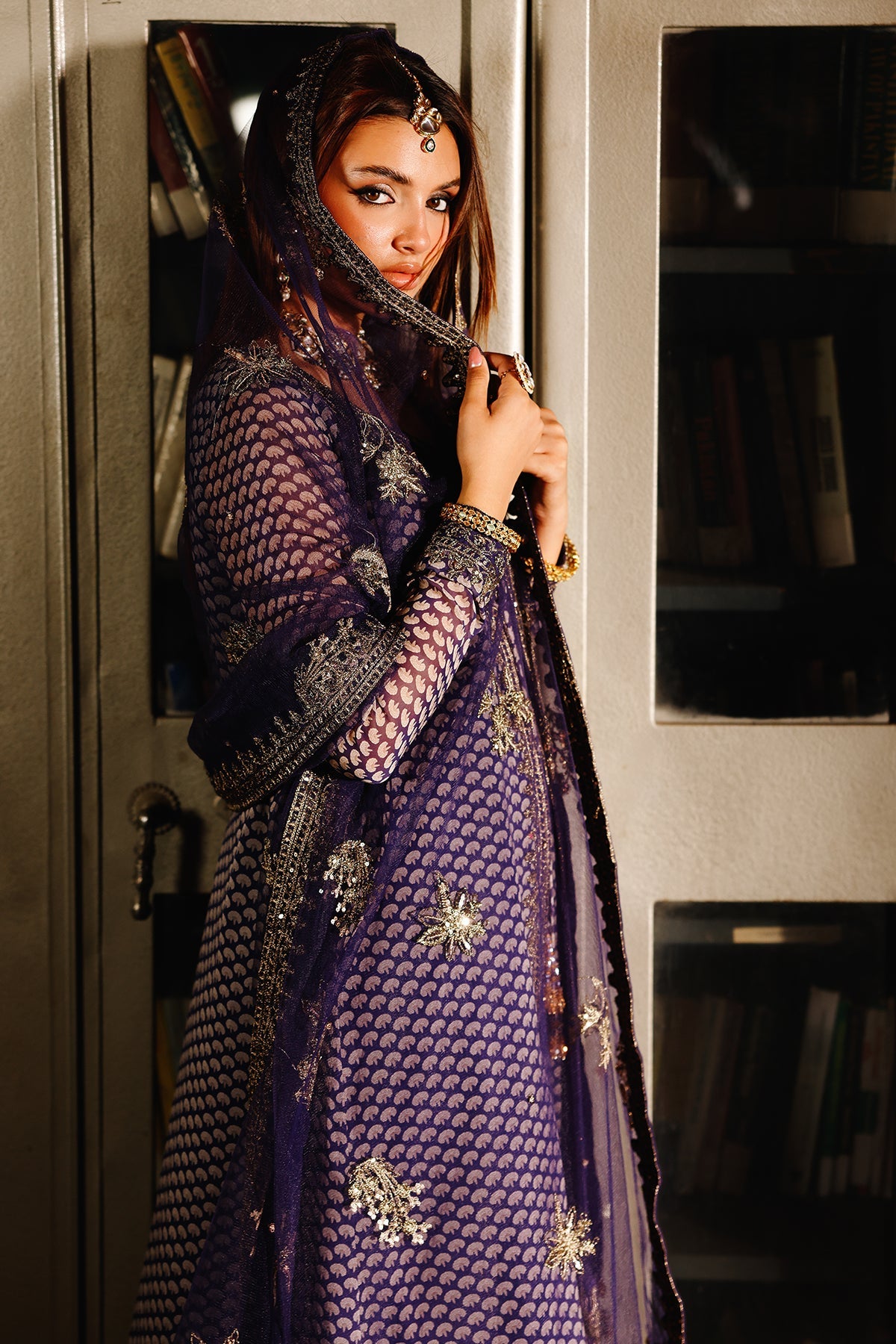 3-PC Embroidered Chiffon Suit CMA-5-135