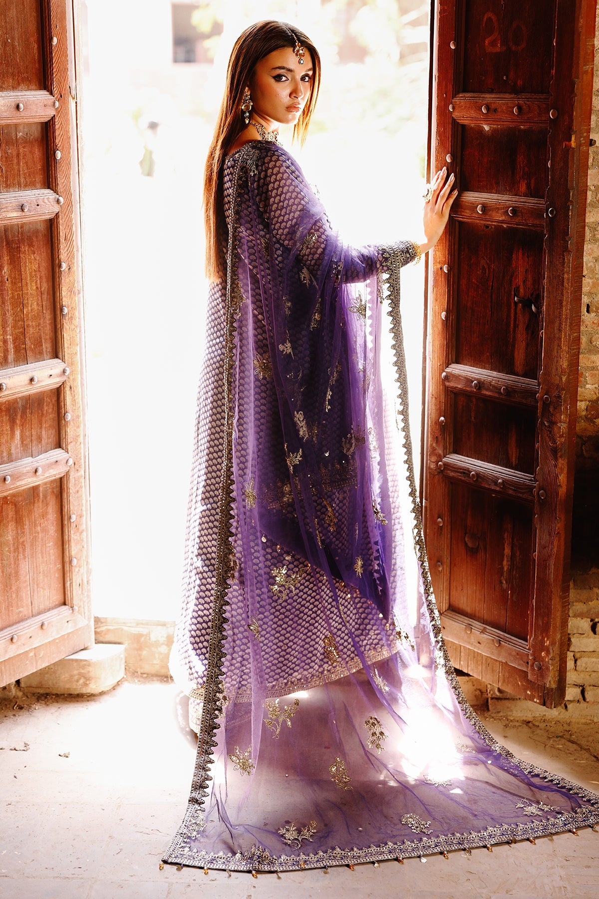 3-PC Embroidered Chiffon Suit CMA-5-135