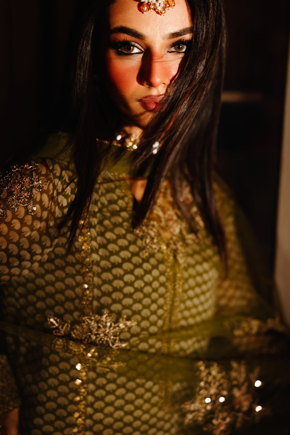 3-PC Embroidered Chiffon Suit CMA-5-114A