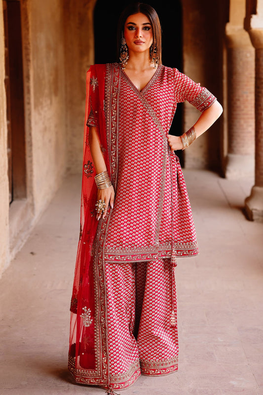 3-PC Embroidered Chiffon Suit CMA-5-134A
