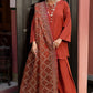 3-PC EMBROIDERED RAW-SILK SUIT CMA-5-140