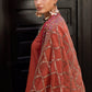 3-PC EMBROIDERED RAW-SILK SUIT CMA-5-140