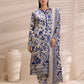3PC Unstitched Printed Lawn Silk Suit (ASI158)
