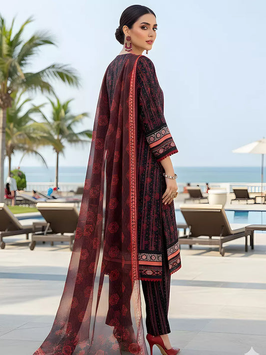 3PC Unstitched Printed Silk Lawn Suit (SUNS7ASI319)