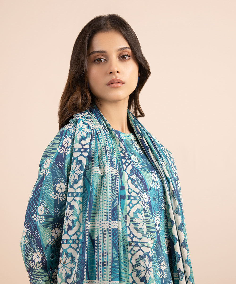 2 PIECE - PRINTED LAWN SUIT