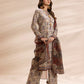 3PC Unstitched Printed Lawn Silk Suit (ASI145)