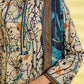 PRINTED LAWN SUIT - Off White & Cobalt Blue