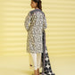 PRINTED LAWN SUIT - Black and White