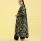 PRINTED LAWN SUIT - Black
