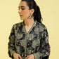 PRINTED LAWN SUIT - Black