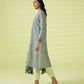 PRINTED LAWN SUIT - Off White and Blue