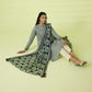 PRINTED LAWN SUIT - Off White and Blue