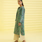 PRINTED LAWN SUIT - Laurel and Teal Blue