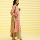 PRINTED LAWN SUIT - Beige and Pink