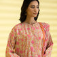 PRINTED LAWN SUIT - Beige and Pink