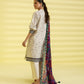 PRINTED LAWN SUIT - Off White & Purple