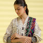 PRINTED LAWN SUIT - Off White & Purple