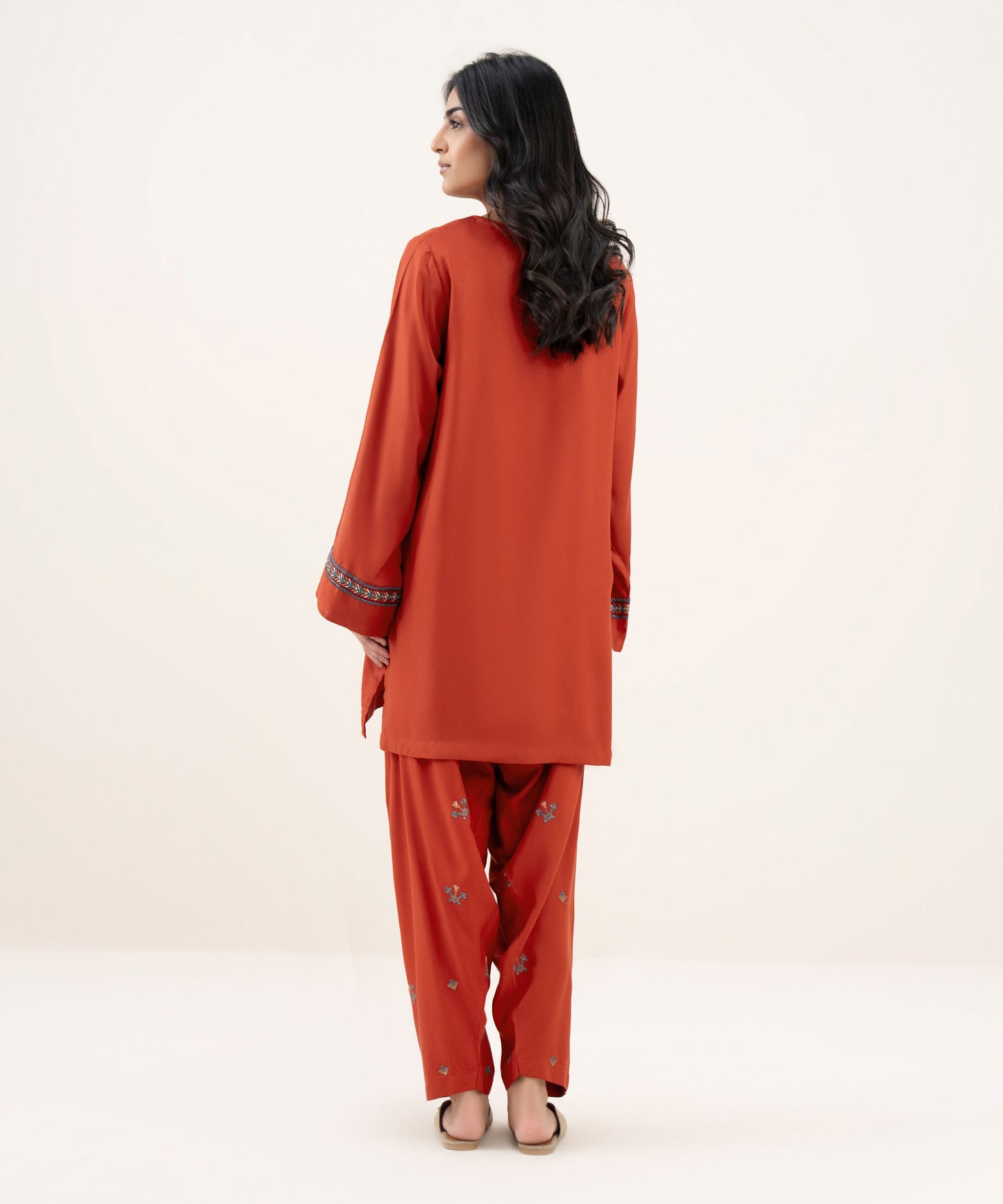 Embroidered Khaddar Shirt