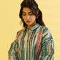 PRINTED LAWN SUIT - Ivory and aqua