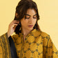 PRINTED LAWN SUIT - Mustard
