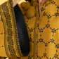 PRINTED LAWN SUIT - Mustard