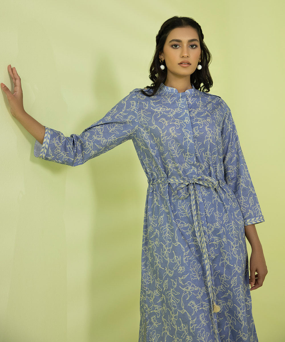 PRINTED LAWN SUIT - Lilac