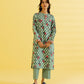 PRINTED LAWN SUIT - Blue