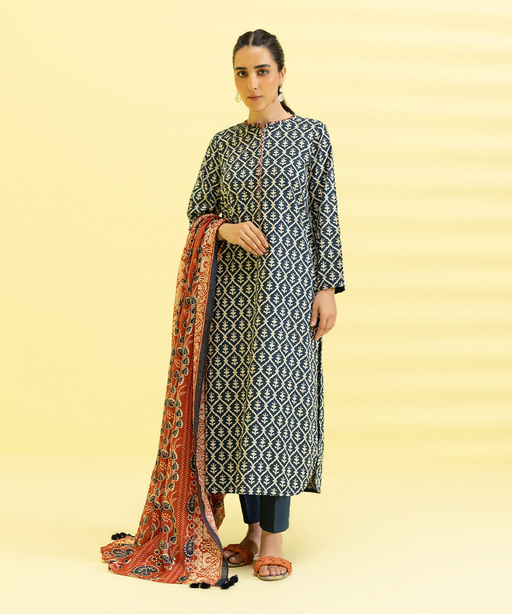 3 PIECE - PRINTED LAWN SUIT