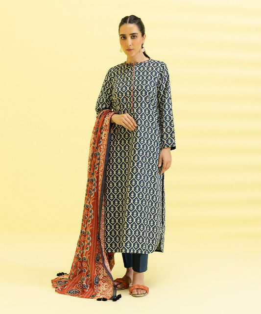 3 PIECE - PRINTED LAWN SUIT