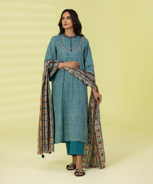 3 PIECE - PRINTED LAWN SUIT