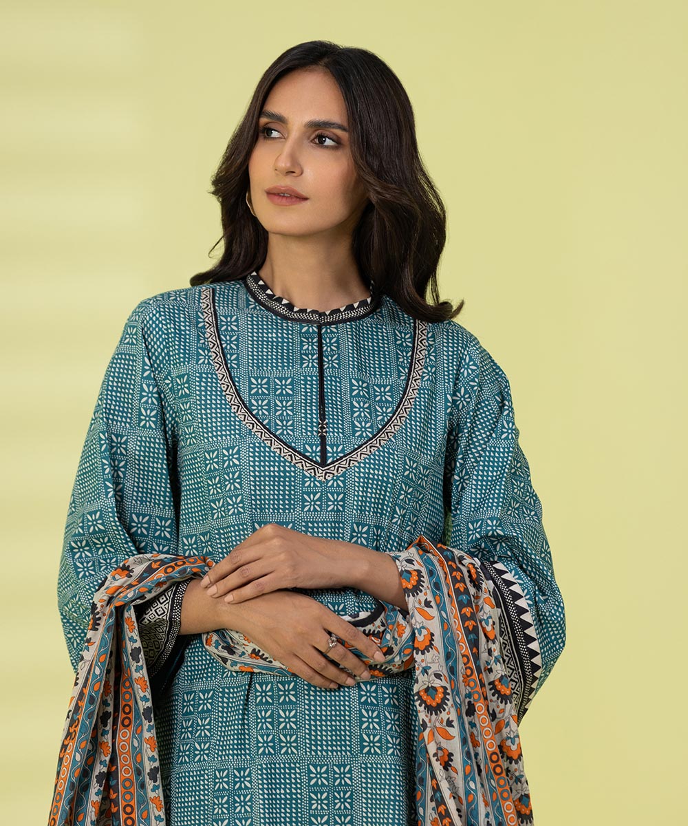 3 PIECE - PRINTED LAWN SUIT